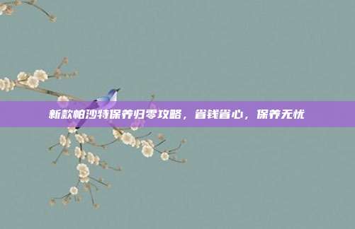 新款帕沙特保养归零攻略，省钱省心，保养无忧
