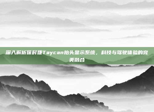 深入解析保时捷Taycan抬头显示系统，科技与驾驶体验的完美融合