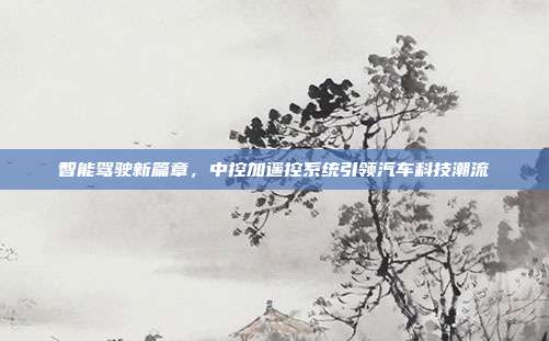 智能驾驶新篇章，中控加遥控系统引领汽车科技潮流