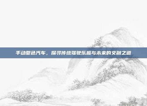 手动型色汽车，探寻传统驾驶乐趣与未来的交融之道
