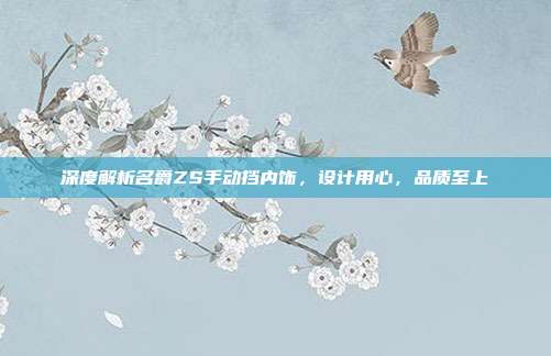 深度解析名爵ZS手动挡内饰，设计用心，品质至上
