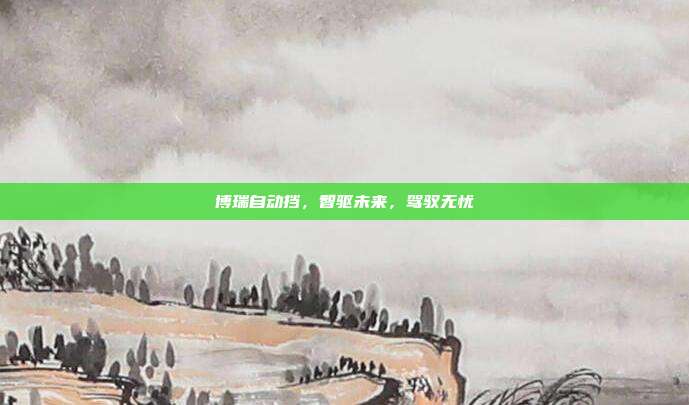 博瑞自动挡，智驱未来，驾驭无忧