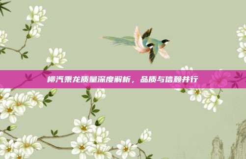 柳汽乘龙质量深度解析，品质与信赖并行