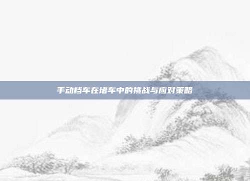 手动档车在堵车中的挑战与应对策略