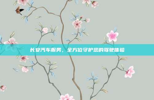 长安汽车服务，全方位守护您的驾驶体验