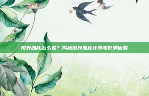 锐界油耗怎么看？揭秘锐界油耗评测与影响因素