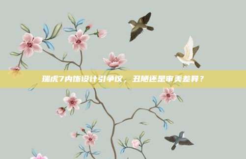 瑞虎7内饰设计引争议，丑陋还是审美差异？