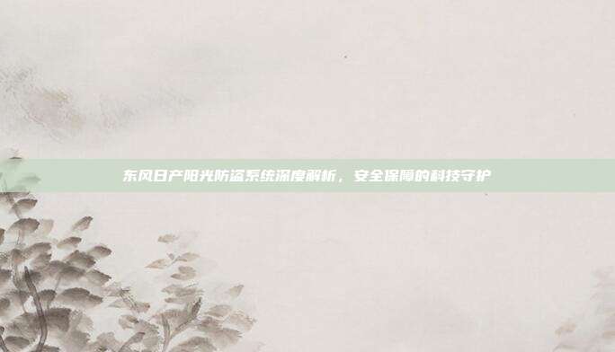 东风日产阳光防盗系统深度解析，安全保障的科技守护