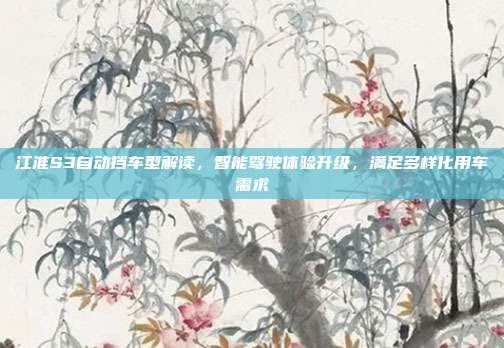 江淮S3自动挡车型解读，智能驾驶体验升级，满足多样化用车需求