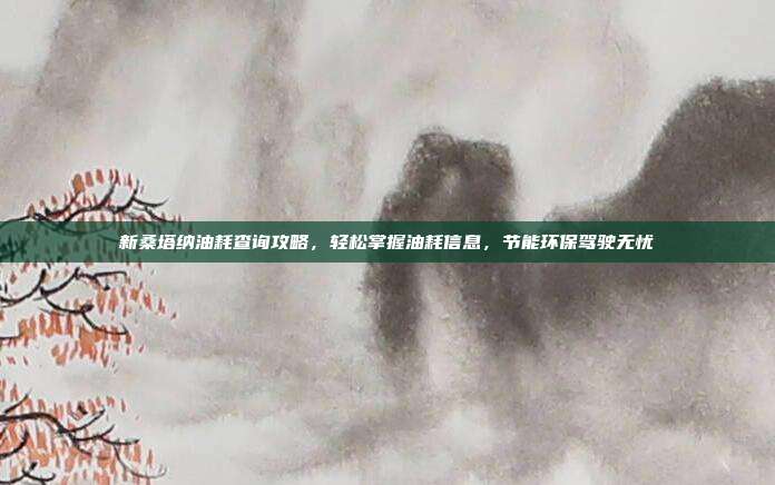新桑塔纳油耗查询攻略，轻松掌握油耗信息，节能环保驾驶无忧