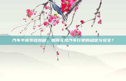 汽车平衡系统揭秘，如何实现汽车行驶的稳定与安全？