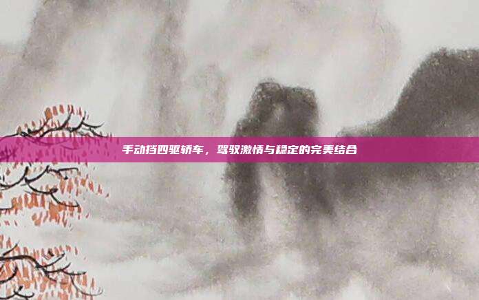 手动挡四驱轿车，驾驭激情与稳定的完美结合