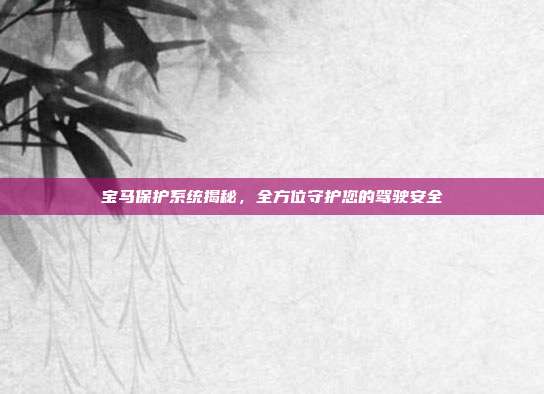 宝马保护系统揭秘，全方位守护您的驾驶安全