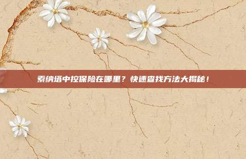索纳塔中控保险在哪里？快速查找方法大揭秘！