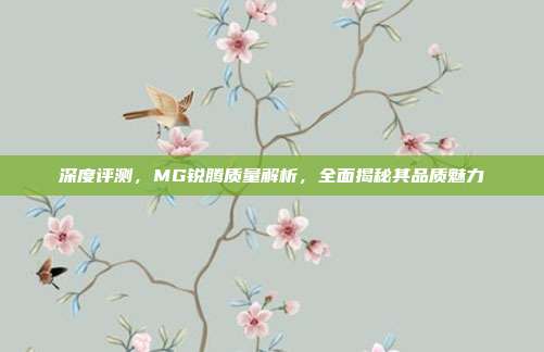 深度评测，MG锐腾质量解析，全面揭秘其品质魅力