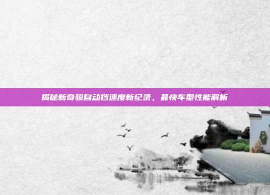 揭秘新奇骏自动挡速度新纪录，最快车型性能解析