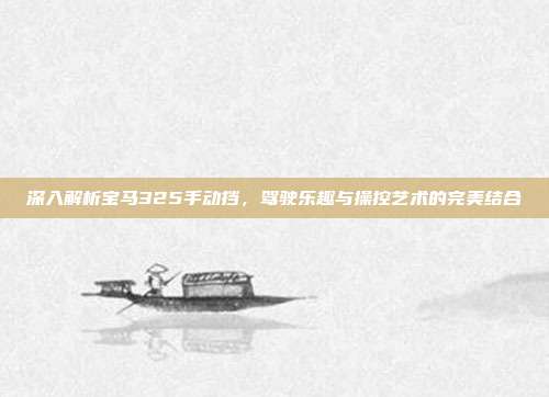深入解析宝马325手动挡，驾驶乐趣与操控艺术的完美结合
