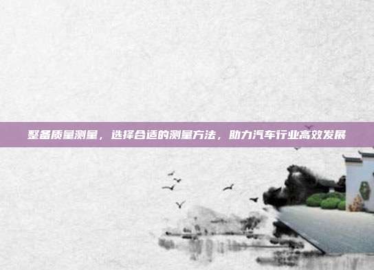 整备质量测量，选择合适的测量方法，助力汽车行业高效发展