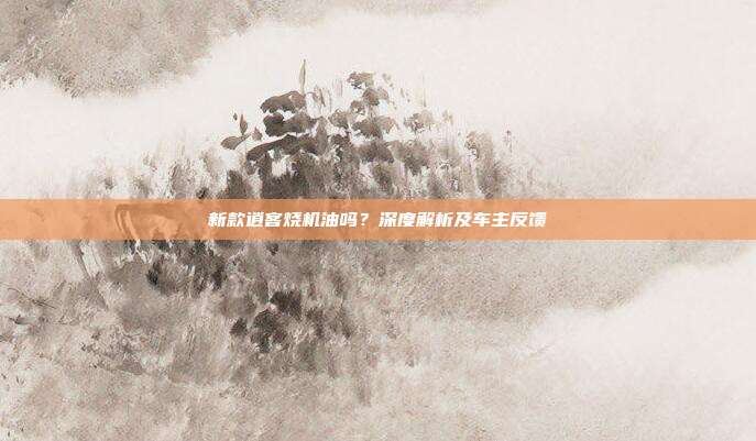新款逍客烧机油吗？深度解析及车主反馈