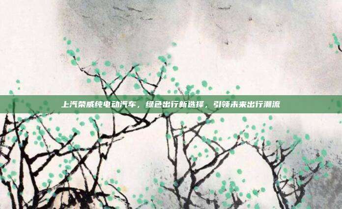 上汽荣威纯电动汽车，绿色出行新选择，引领未来出行潮流