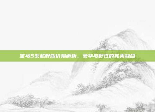宝马5系越野版价格解析，豪华与野性的完美融合