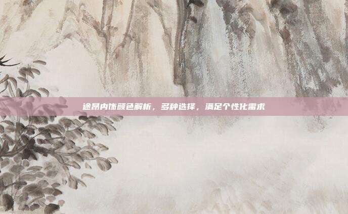 途昂内饰颜色解析，多种选择，满足个性化需求
