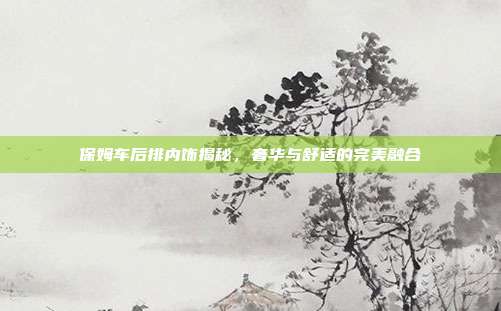 保姆车后排内饰揭秘，奢华与舒适的完美融合