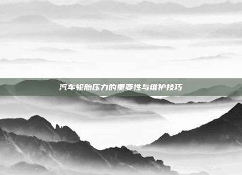 汽车轮胎压力的重要性与维护技巧