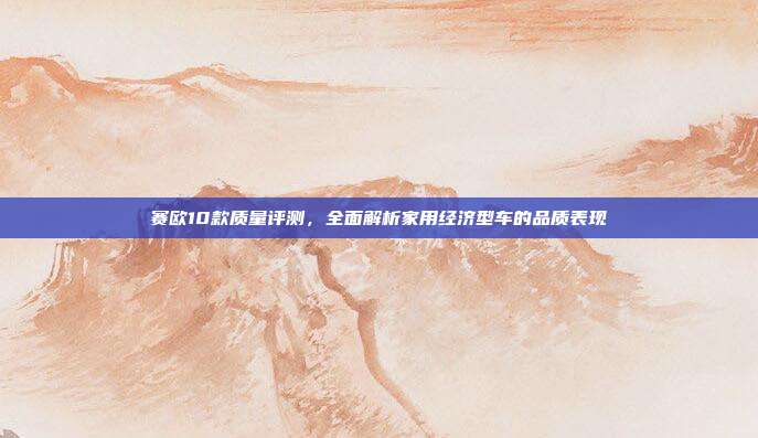赛欧10款质量评测，全面解析家用经济型车的品质表现