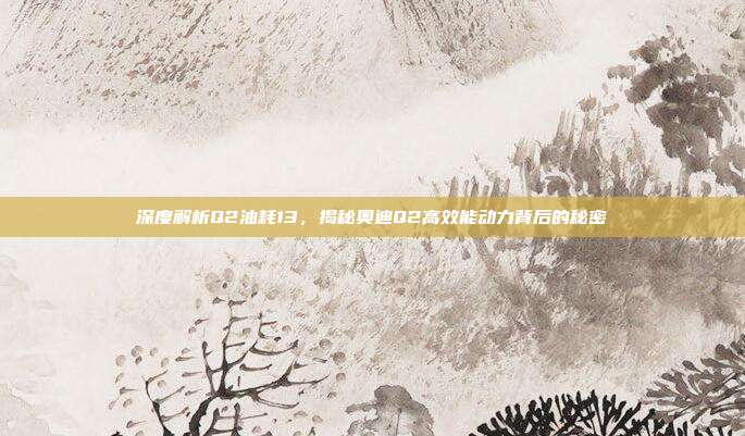 深度解析Q2油耗13，揭秘奥迪Q2高效能动力背后的秘密