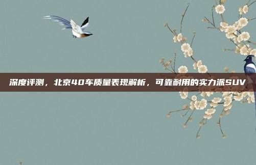 深度评测，北京40车质量表现解析，可靠耐用的实力派SUV