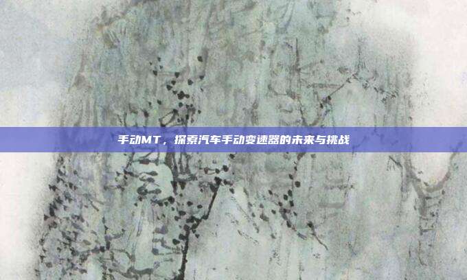 手动MT，探索汽车手动变速器的未来与挑战