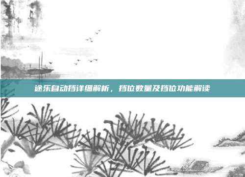 途乐自动挡详细解析，挡位数量及挡位功能解读