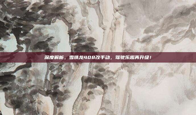 深度解析，雪铁龙408改手动，驾驶乐趣再升级！