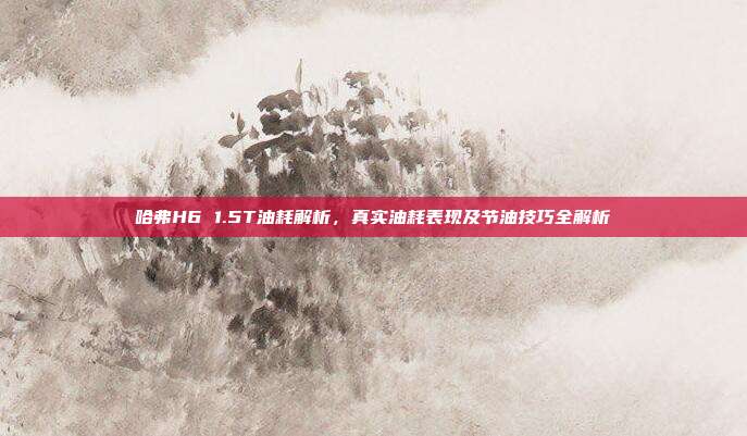 哈弗H6 1.5T油耗解析，真实油耗表现及节油技巧全解析