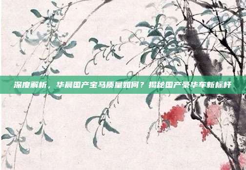 深度解析，华晨国产宝马质量如何？揭秘国产豪华车新标杆
