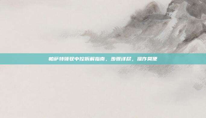 帕萨特领驭中控拆解指南，步骤详尽，操作简便