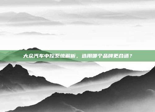 大众汽车中控系统解析，选用哪个品牌更合适？