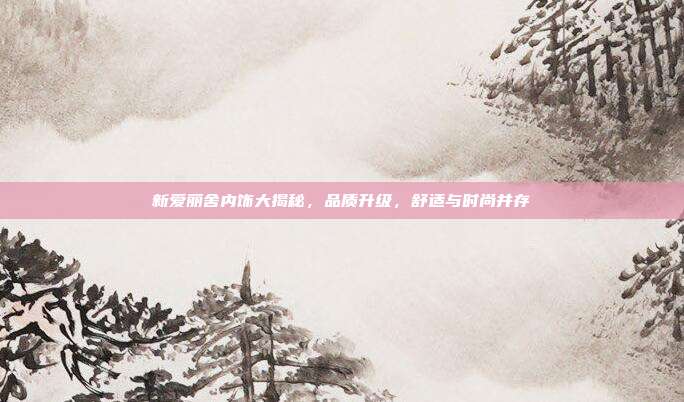 新爱丽舍内饰大揭秘，品质升级，舒适与时尚并存