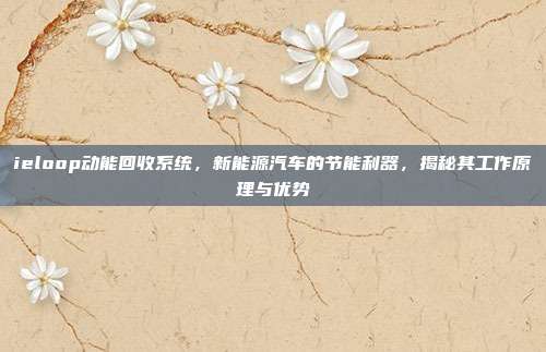 ieloop动能回收系统，新能源汽车的节能利器，揭秘其工作原理与优势