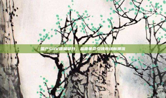 国产SUV质量攀升，品质革命引领市场新潮流