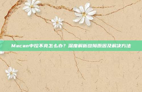 Macan中控不亮怎么办？深度解析故障原因及解决方法
