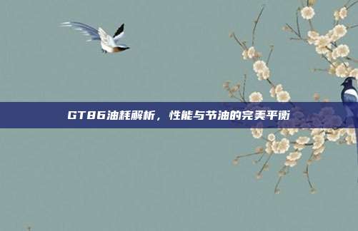 GT86油耗解析，性能与节油的完美平衡