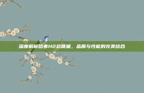 深度解析哈弗H2总质量，品质与性能的完美结合