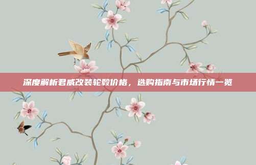 深度解析君威改装轮毂价格，选购指南与市场行情一览
