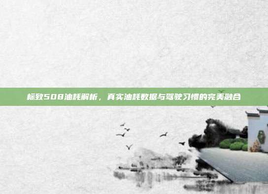 标致508油耗解析，真实油耗数据与驾驶习惯的完美融合