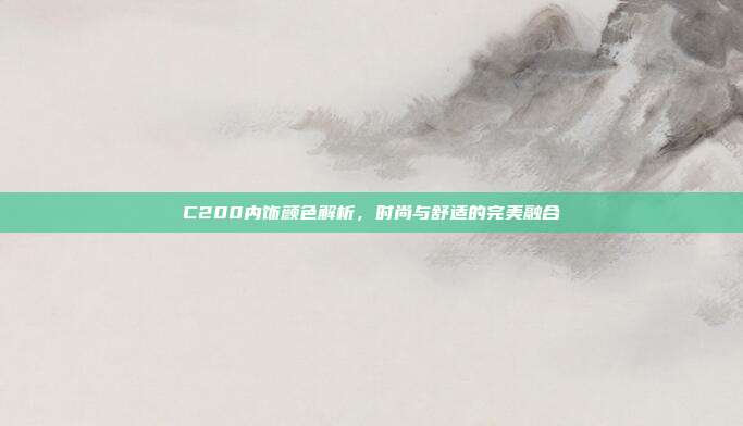 C200内饰颜色解析，时尚与舒适的完美融合