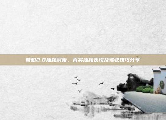 奇骏2.0油耗解析，真实油耗表现及驾驶技巧分享