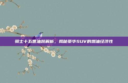 骑士十五世油耗解析，揭秘豪华SUV的燃油经济性