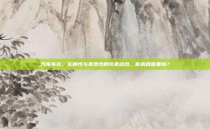 汽车车衣，实用性与美观性的完美结合，你真的需要吗？